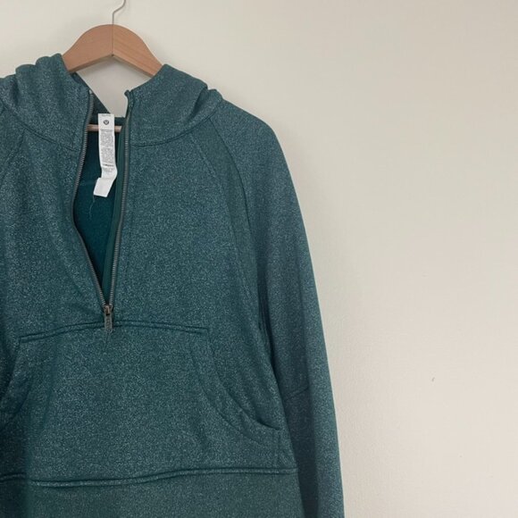 Lululemon Scuba Oversized Half Zip Hoodie Spark Storm Teal/Silver Size XL/XXL - Picture 8 of 8